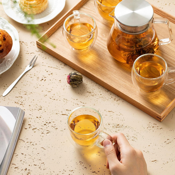 pahar pereti dubli 150 ml cu maner sticla borosilicata [13]
