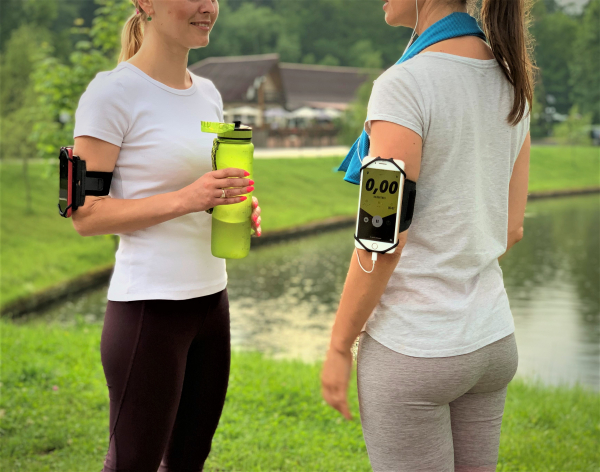 Set 2 unitati Husa Banderola pentru brat / mana cu 360° rotire si cu acces usor la ecran, pentru alergat, sala, bicicleta, drumetii, Negru [6]