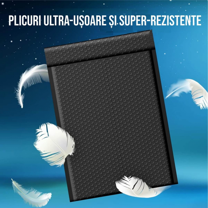 Set 30 plicuri antisoc cu bule 380x520 mm (bubble bag), impermeabile, cu lipire autoadeziva, plicuri pentru curierat, corespondenta, depozitare, Ideas4Comfort, negru [7]