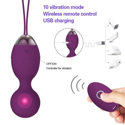 Set 4 bile Kegel vaginale din silicon medicinal, cu telecomanda, rezistente la apa, cu masca dantelata, panglica satinata de ochi, lenjerie din plasa elastica incluse [11]