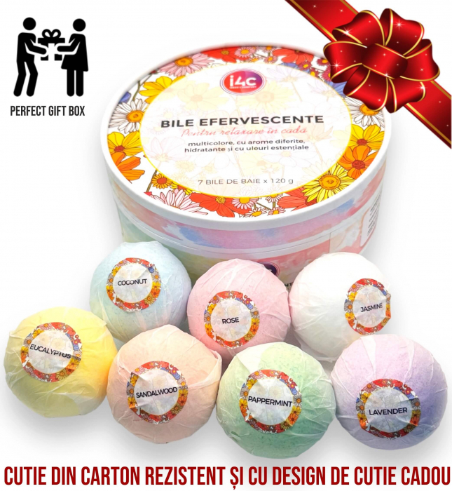 Set 6 bile efervescente pentru baie, produs BIO [11]
