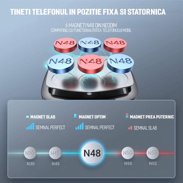 Suport magnetic pentru telefon pe bordul masinii [7]