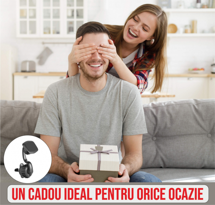 Suport magnetic pentru telefon pe bordul masinii [12]