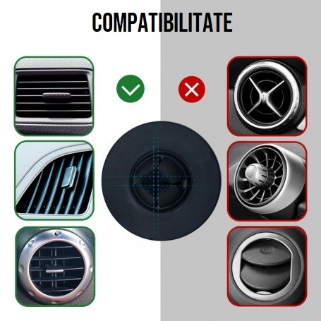 Suport telefon auto magnetic grila ventilatie rotire 360 universal [15]