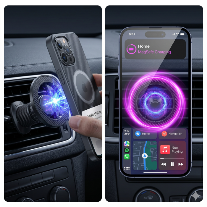 Suport telefon auto magnetic universal 360 grade pentru bord compatibil toate telefoanele [4]