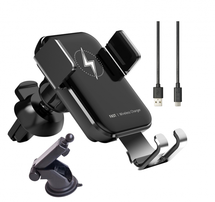 Suport de telefon cu incarcare wireless pentru grila de ventilatie, UNIVERSAL [2]