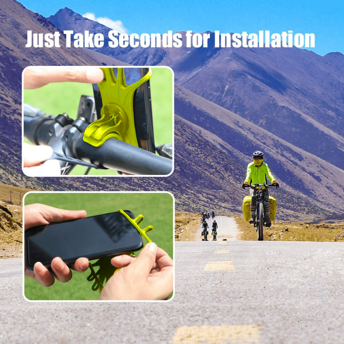 Suport telefon bicicleta universal din silicon cu rotire 360 [6]