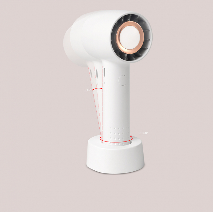 Ventilator de mana, portabil, 3 trepte ventilatie, incarcare USB, acumulator 1200 mAh, 4 W [6]
