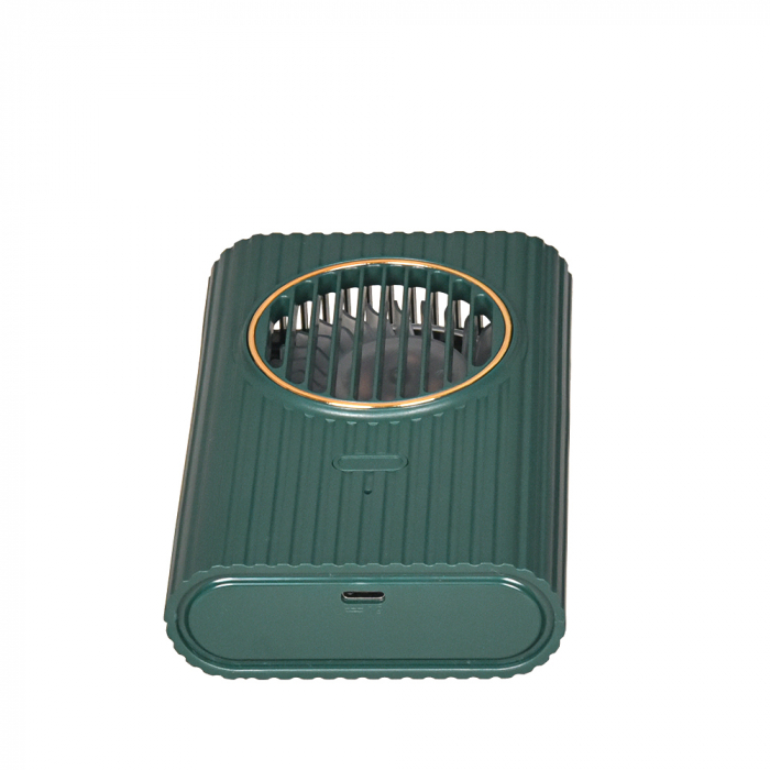 Ventilator portabil, 3 trepte ventilatie, incarcare USB, acumulator 2000 mAh, 4 W, Ideas4Comfort, verde [8]