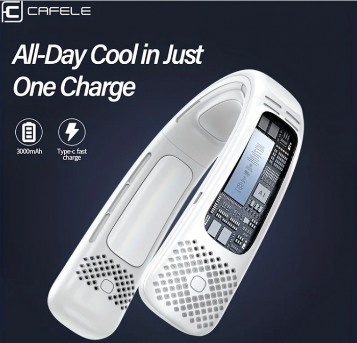 Ventilator pentru gat, 3 trepte de viteza, USB [12]