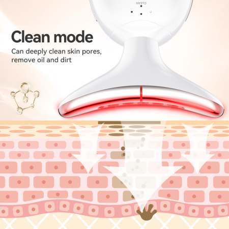 Aparat masaj facial multifunctional 7 in 1, ingrijire fata/gat, reincarcabil USB, reduce ridurile, 3 moduri masaj, lifting facial anti-aging, vibratii, lifting, terapie cu lumina LED 7 culori [8]