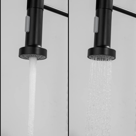 Baterie bucatarie din inox, robinet chiuveta cu pipa extractibila, rotativ 360°, monocomanda, otel inoxidanil, 2 moduri de jet, potrivita pentru bucatarie, bar [3]