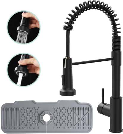 Toate produsele - Baterie bucatarie din inox, robinet chiuveta cu pipa extractibila, rotativ 360°, monocomanda, otel inoxidanil, 2 moduri de jet, potrivita pentru bucatarie, bar