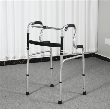 Cadru de mers pliabil GABOS, aluminiu usor, reglabil 74-92 cm, functie fix si pasitor, pliere rapida, max 100 kg [5]