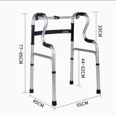 Cadru de mers pliabil GABOS, aluminiu usor, reglabil 74-92 cm, functie fix si pasitor, pliere rapida, max 100 kg [1]