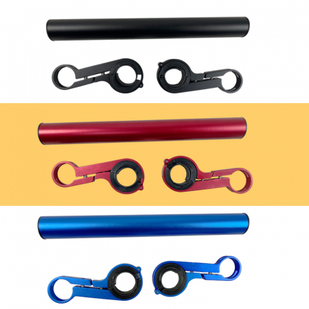 Extensie bara ghidon pentru trotineta electrica, scuter, suport telefon, pedometru, claxon, 20 cm, albastru [5]