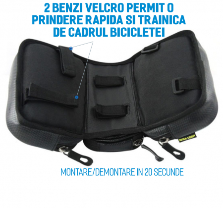 Geanta dubla bicicleta cadru, verde [1]