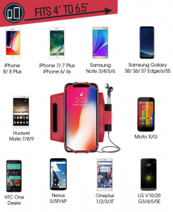 Husa Banderola pentru brat / mana cu 360° rotire si cu acces usor la ecran, pentru alergat, sala, bicicleta, drumetii, Rosu [5]