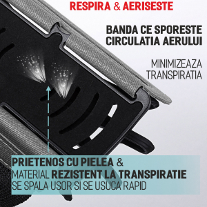 Husa Banderola pentru brat / mana cu 360° rotire si cu acces usor la ecran, pentru alergat, sala, bicicleta, drumetii, Albastru [1]