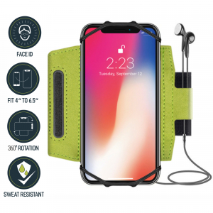 Husa Banderola pentru brat / mana cu 360° rotire si cu acces usor la ecran, pentru alergat, sala, bicicleta, drumetii, Verde [1]