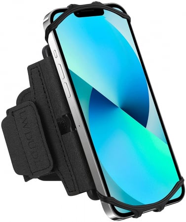 Husa Banderola pentru brat/mana pentru alergat, detasabila, universala, 360° rotire si cu acces usor la ecran, negru [4]
