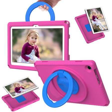Husa protectie tableta fata/spate pentru copii, compatibila cu Samsung Galaxy TAB A7 Lite 8.7" T220/T225, TAB A 8" T290/295 2019, cu suport-inel, spuma [5]