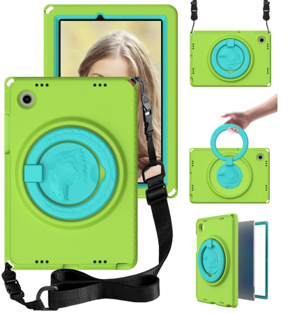 Husa protectie tableta fata/spate pentru copii, compatibila cu Samsung Galaxy TAB A8, TAB A7 10.4 - 10.5 inch, cu suport-inel, spuma (4 culori) [17]