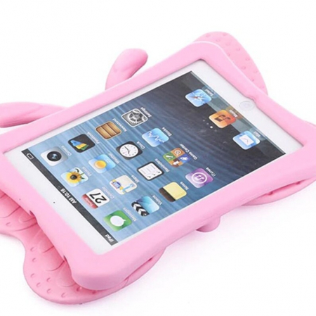 Huse tableta - Husa protectie tableta pentru copii, burete, Apple iPad Air 3 generation, Apple iPad Air Pro 10.5/10.2 inch, 2019-2020, acces la toate porturile, Buburuza/Fluture