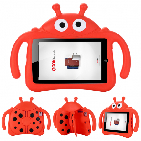 Husa protectie tableta pentru copii, burete, compatibil cu Samsung Tab A T290 (2019) 8" (210 x 127 mm), acces la toate porturile, Ideas4Comfort, Buburuza, Fluture [3]