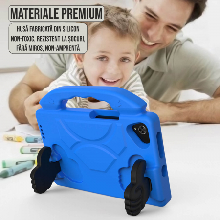 Husa protectie tableta pentru copii compatibila cu Samsung Tab A8 X200 10.5 inch si TAB A7 T500 10.4 inch, Ideas4Comfort, protectie burete antisoc rezistenta la lovituri (4 culori) [5]