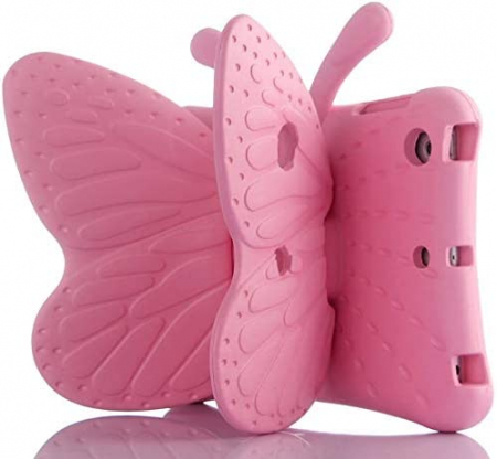 Husa protectie tableta pentru copii, burete, Apple iPad Air 3 generation, Apple iPad Air Pro 10.5/10.2 inch, 2019-2020, acces la toate porturile, Buburuza/Fluture [3]