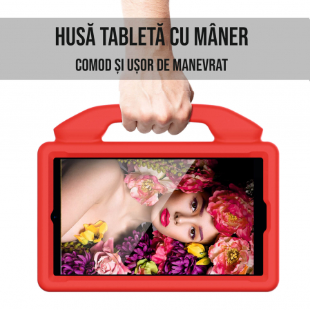 Husa protectie tableta pentru copii compatibila cu Samsung Tab A8 X200 10.5 inch si TAB A7 T500 10.4 inch, Ideas4Comfort, protectie burete antisoc rezistenta la lovituri (4 culori) [2]