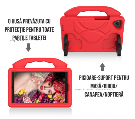 Husa protectie tableta pentru copii compatibila cu Samsung Tab A8 X200 10.5 inch si TAB A7 T500 10.4 inch, Ideas4Comfort, protectie burete antisoc rezistenta la lovituri (4 culori) [3]