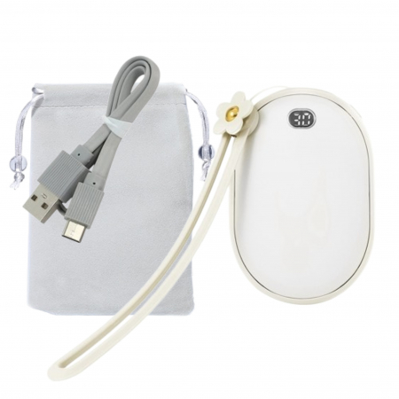 BACK TO SCHOOL - Incalzitor de maini Ideas4Comfort cu powerbank 10000mAh, 12W, incarcare USB tip C, 2 trepte incalzire, pana la 6 ore de functionare