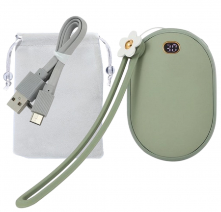 BACK TO SCHOOL - Incalzitor de maini Ideas4Comfort cu powerbank 10000mAh, 12W, incarcare USB tip C, 2 trepte incalzire, pana la 6 ore de functionare