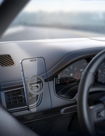 Suport de telefon cu MagSafe pentru masina, 20 de magneti puternici, suport magnetic pentru grila de ventilatie auto, rotative, compatibil cu iPhone 17 16 15 14 13 Pro Plus Max [1]