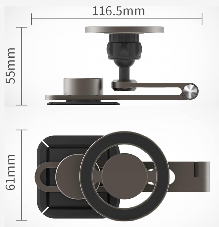 Suport telefon pentru Tesla Model S, Model 3, Model X si Model Y, cu prindere in partea verso a ecranului tactil, compatibil cu iPhone si Android, RESIGILAT [1]