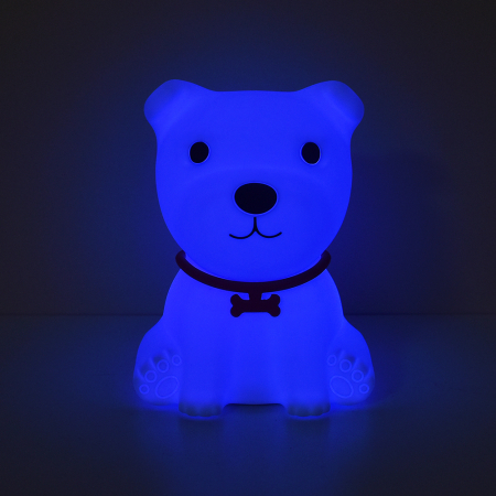 Lampa de veghe copii LED catelus silicon BPA free 7 culori USB [4]