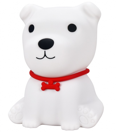 Lampi de veghe - Lampa de veghe copii LED catelus silicon BPA free 7 culori USB