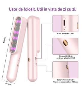 Lampa UVC bagheta bactericida 7 W, alb [5]