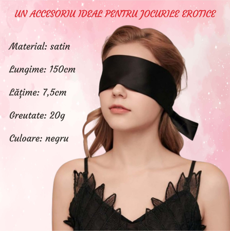 Lenjerie erotica costum sexy din plasa elastica cu romburi largi, poliamida, marime universala, cu masca dantelata si panglica satinata de ochi incluse [6]