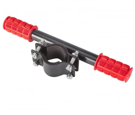 Accesorii bicicleta - Maner ghidon suplimentar trotineta, scuter, 23 cm, reglabil, mansoane din silicon, ghidon de copil pentru trotineta, Ideas4Comfort, rosu