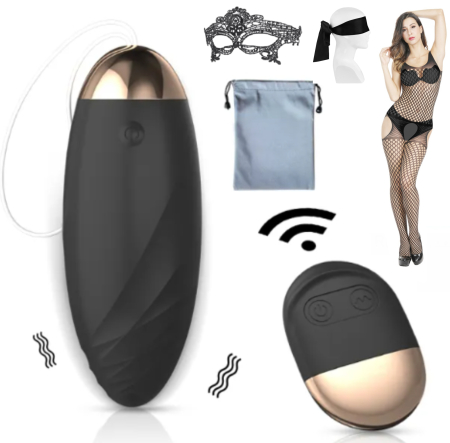 Erotica - Mini vibrator Erotic Bullet 8 cm din silicon medicinal, cu 10 moduri de vibratii, reincarcabil USB, rezistent la apa, jucarie sexuala femei, cupluri, cu masca dantelata, panglica de ochi, lenjerie