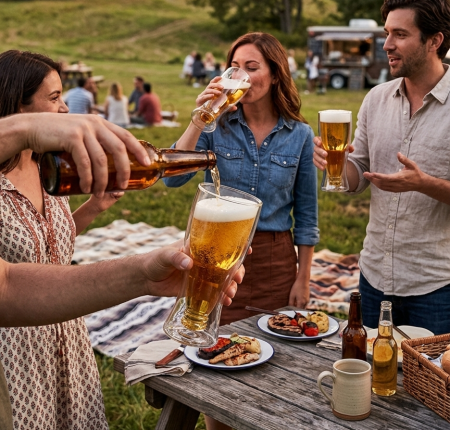 Pahar bere 450 ml cu perete dublu, efect bottle inside, premium [10]