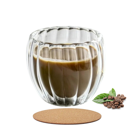 pahar striat 250 ml sticla borosilicata cana cafea ceai termorezistent [7]