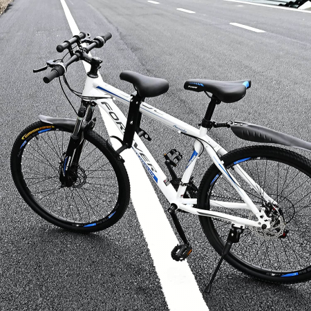 Scaun copil pentru bicicleta cu montaj pe cadru, 2-5 ani, capacitate 32 kg, cu suport pentru picioare, cu ghidon auxiliar pentru copil, negru [10]