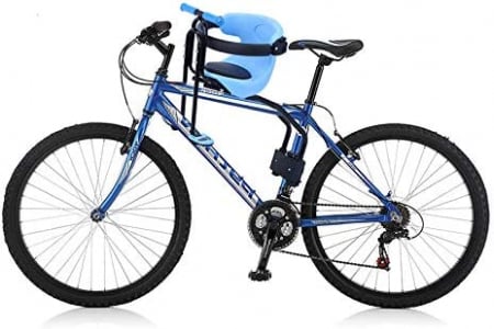 Scaun de copil pentru bicicleta cu prindere pe bara orizontala din fata, centuri de siguranta, sarcina maxima 20 kg, suport picioare [1]