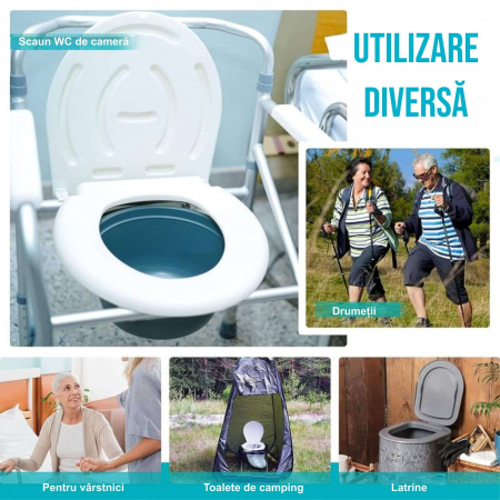 Set 20 saci urinari de unica folosinta 67x41 cm cu snur si 20 de absorbanti urinari tip paduri 13x25 cm pentru plosca urinara, toaleta de camera sau scaun WC [7]