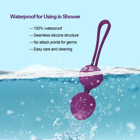 Set 4 bile Kegel vaginale din silicon medicinal, cu telecomanda, rezistente la apa, cu masca dantelata, panglica satinata de ochi, lenjerie din plasa elastica incluse [5]