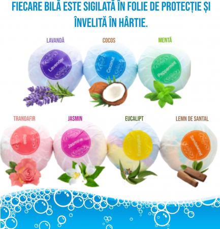 Set 6 bile efervescente pentru baie, produs BIO [2]